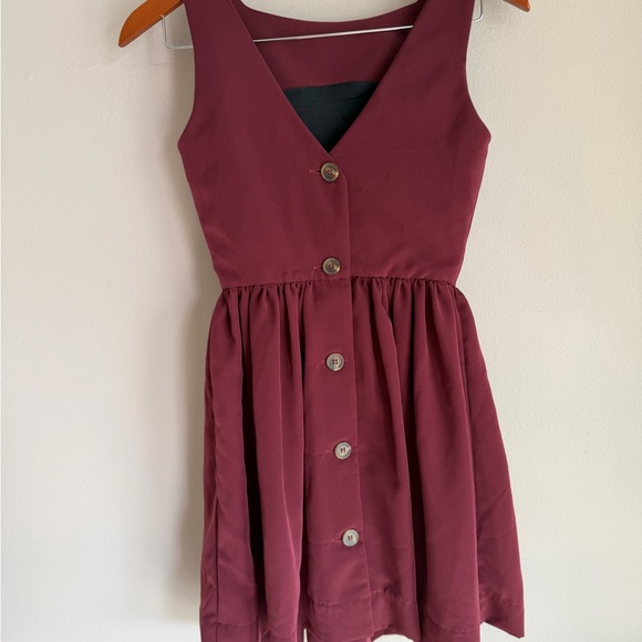 American Apparel Dresses & Skirts - American Apparel Burgundy Button-Down Mini Dress